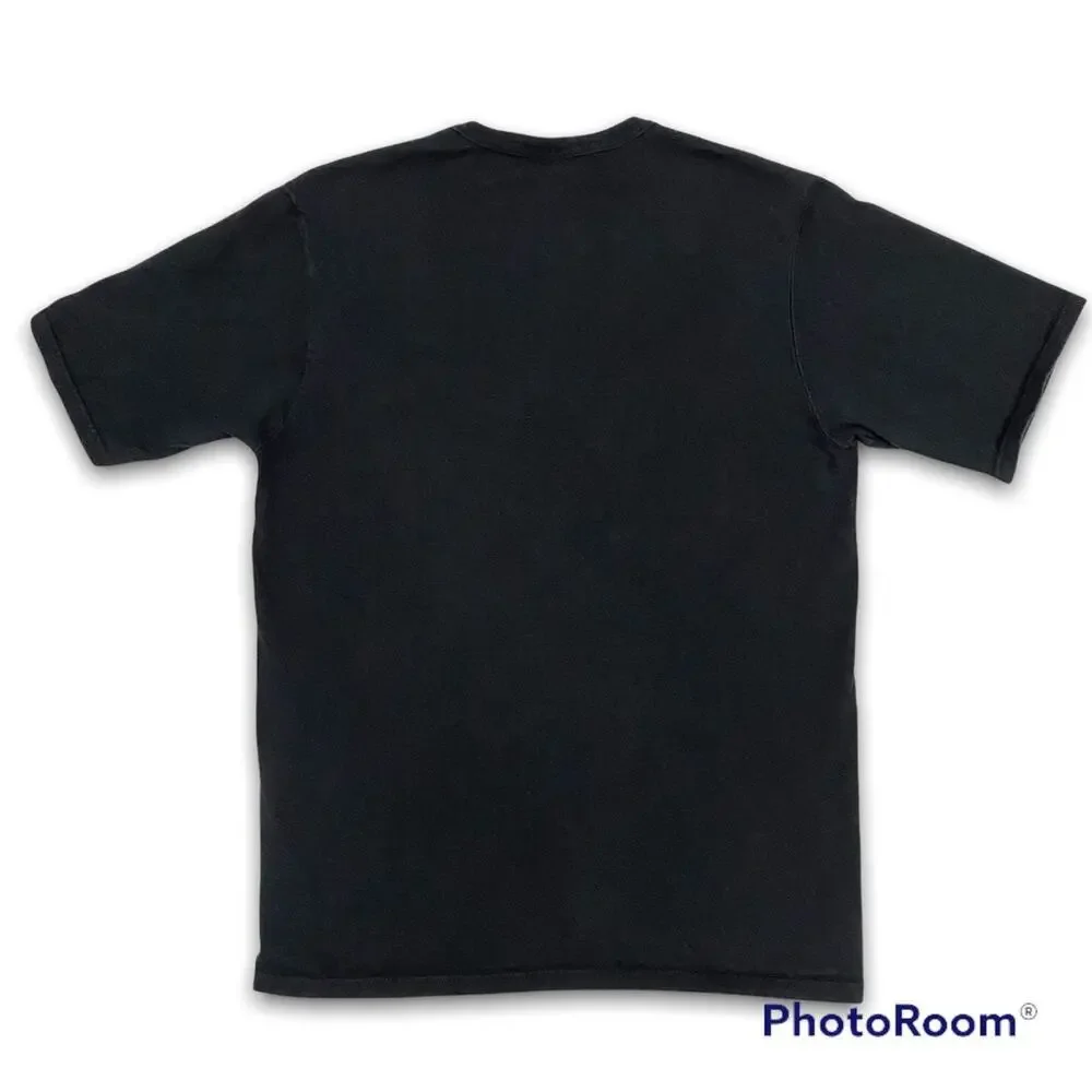 80s Vintage Champion‎ Sports Shirt Men's Medium Black Patch Logo Short Sleeve - Picture 2 of 6